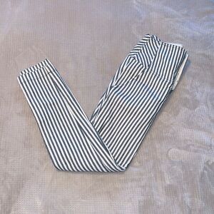 Free People High-Rise Striped Button Fly Pants - Size 0